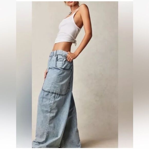 NWT Free People We The Free Shibuya Wide Leg Jeans Size Large - Picture 2 of 16